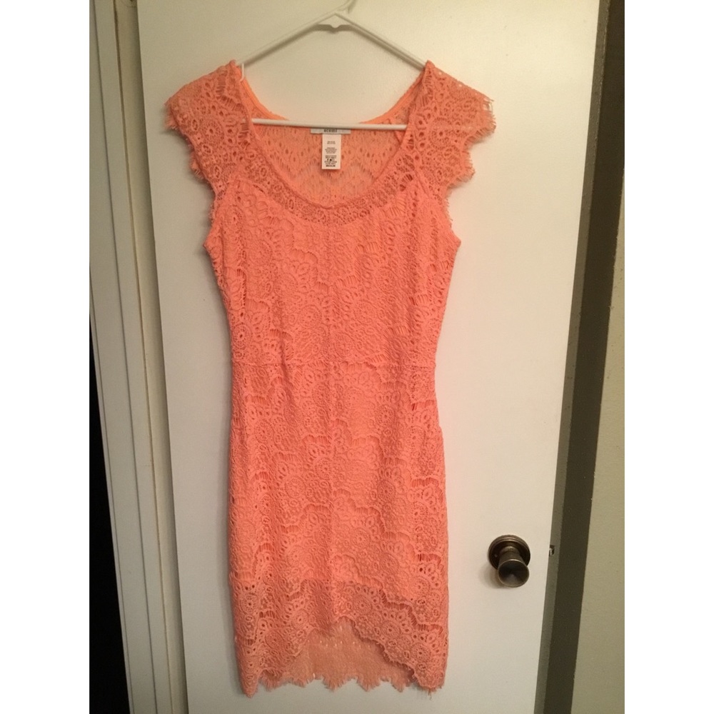 Pink lace dress